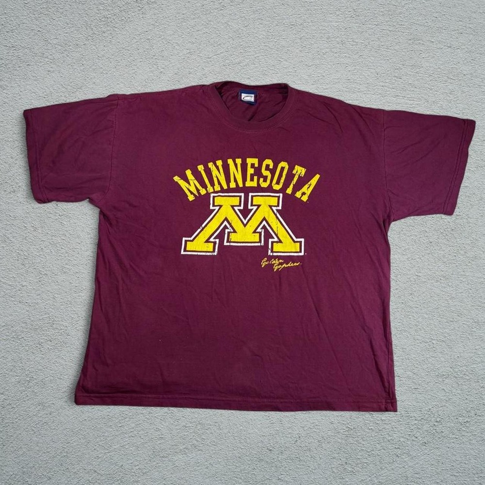 Cadre Athletic 90s Minnesota Gophers T-shirt Burgundy Yellow Mens XL